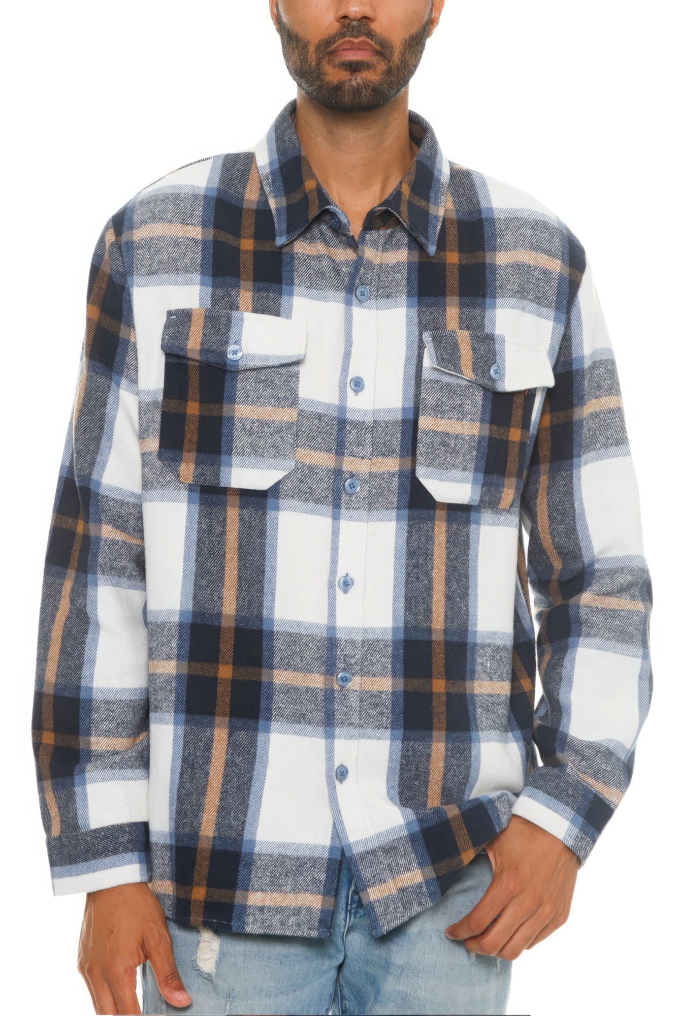 bold style Checkered Flannel Shacket - Stylish & Warm perfect for a ca