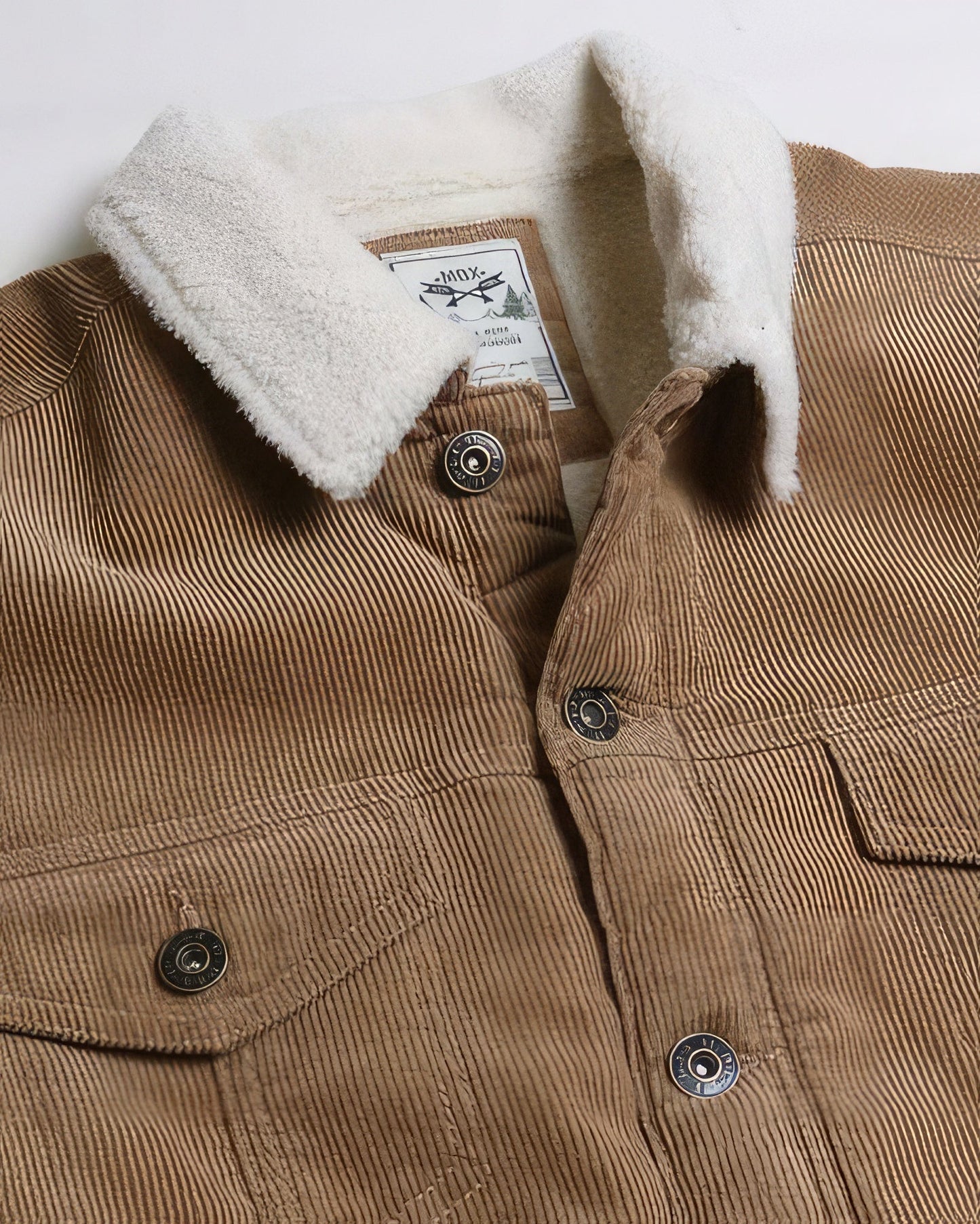 Casual Corduroy Lined Trucker Jacket – Rugged & Stylish classic design