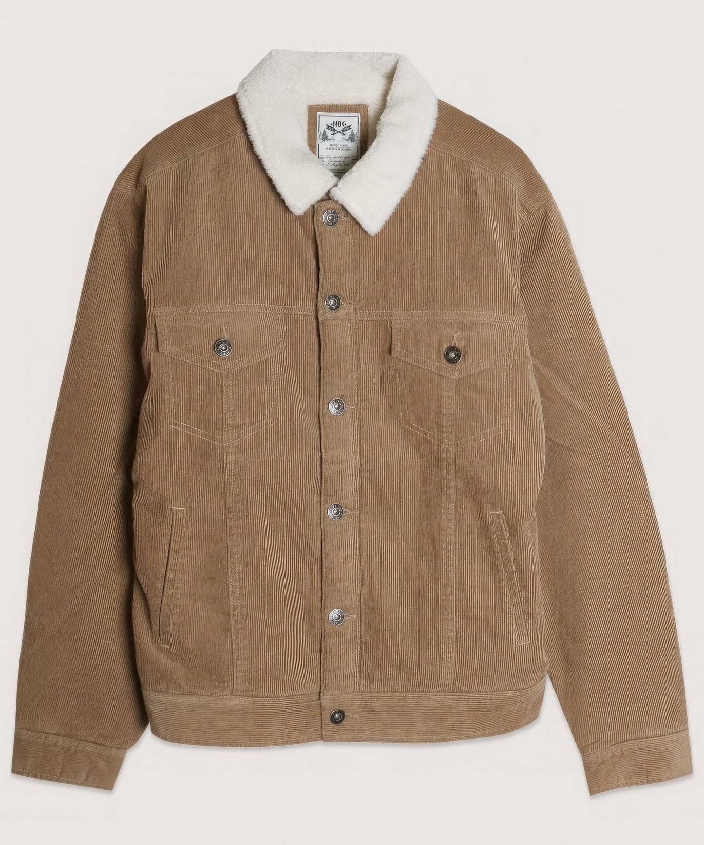 Casual Corduroy Lined Trucker Jacket – Rugged & Stylish classic design