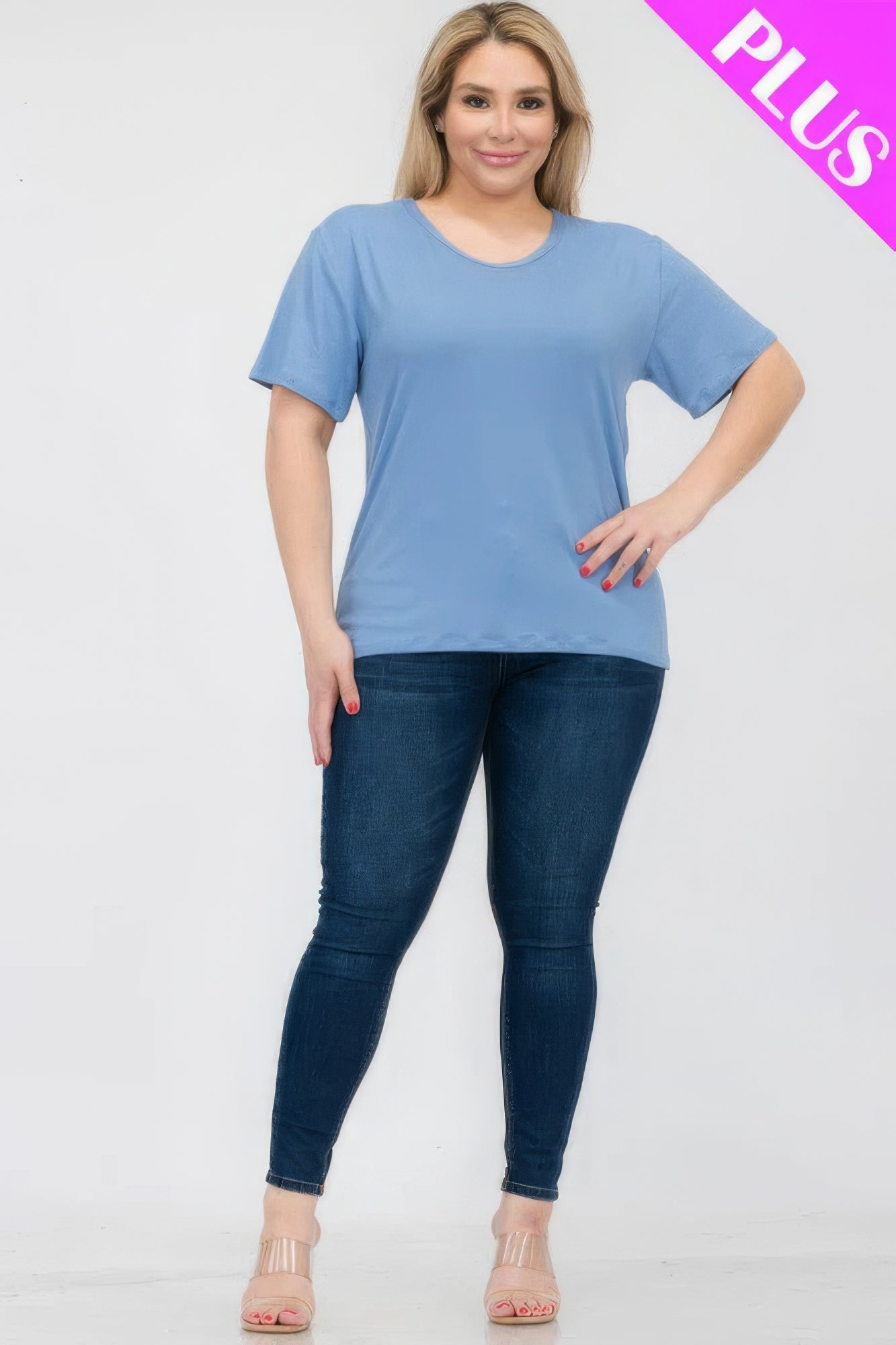 Plus Size Basic Short Sleeve T-shirt - Comfortable perfect fit timeles