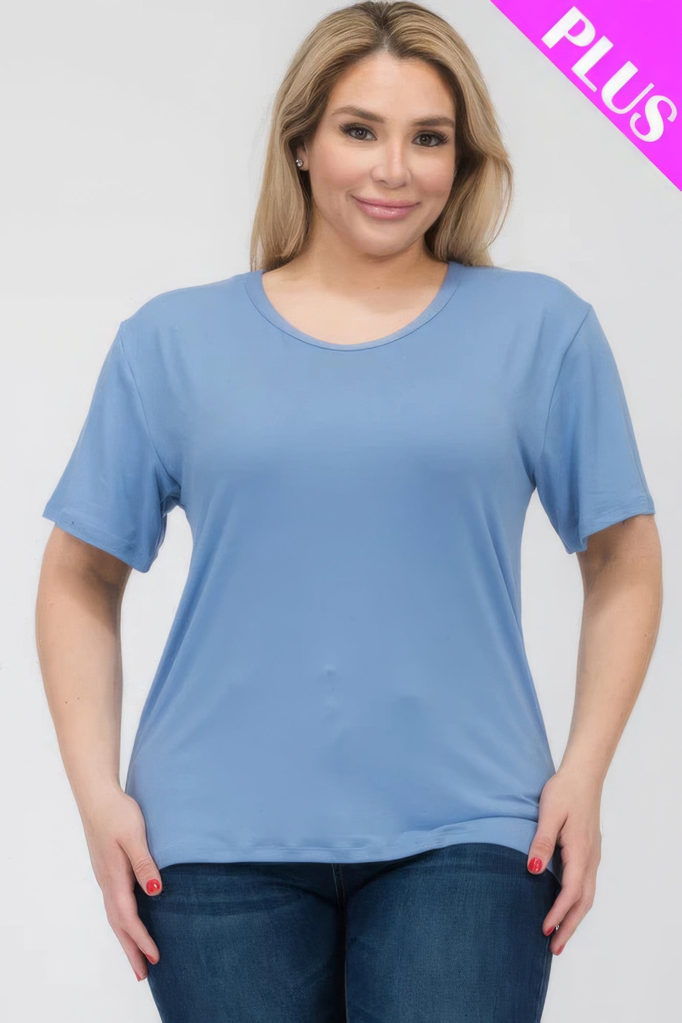 Plus Size Basic Short Sleeve T-shirt - Comfortable perfect fit timeles