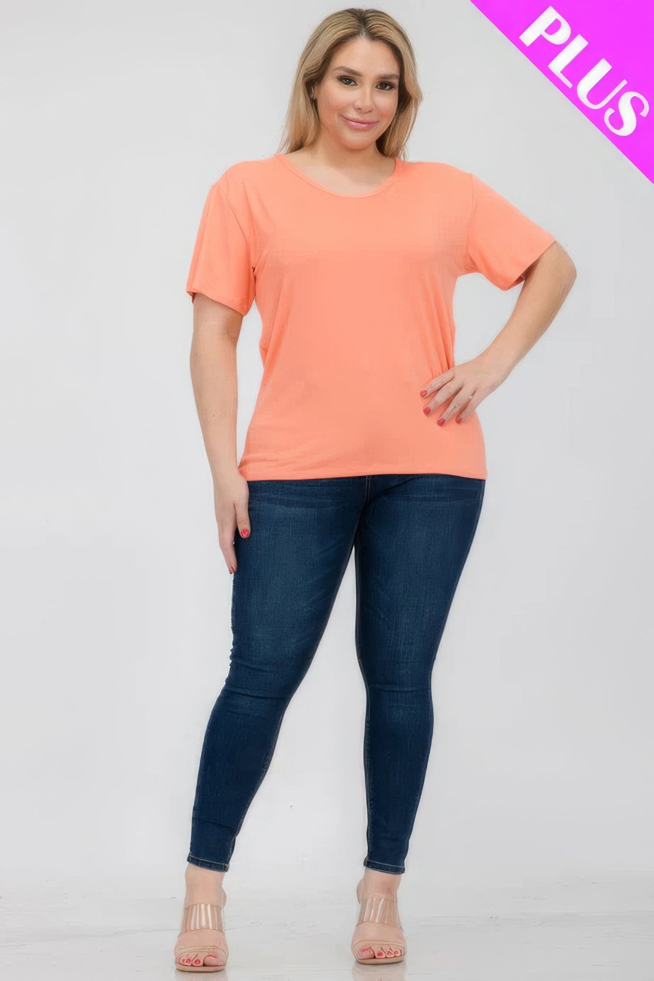 Plus Size Basic Short Sleeve T-shirt - Comfortable perfect fit timeles