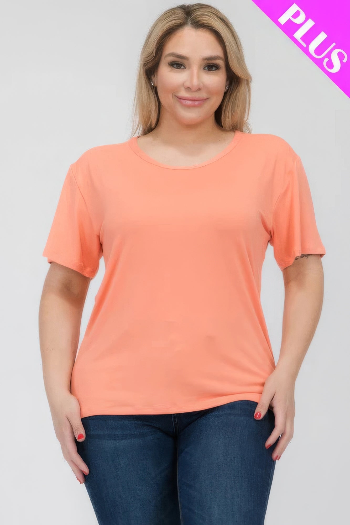 Plus Size Basic Short Sleeve T-shirt - Comfortable perfect fit timeles