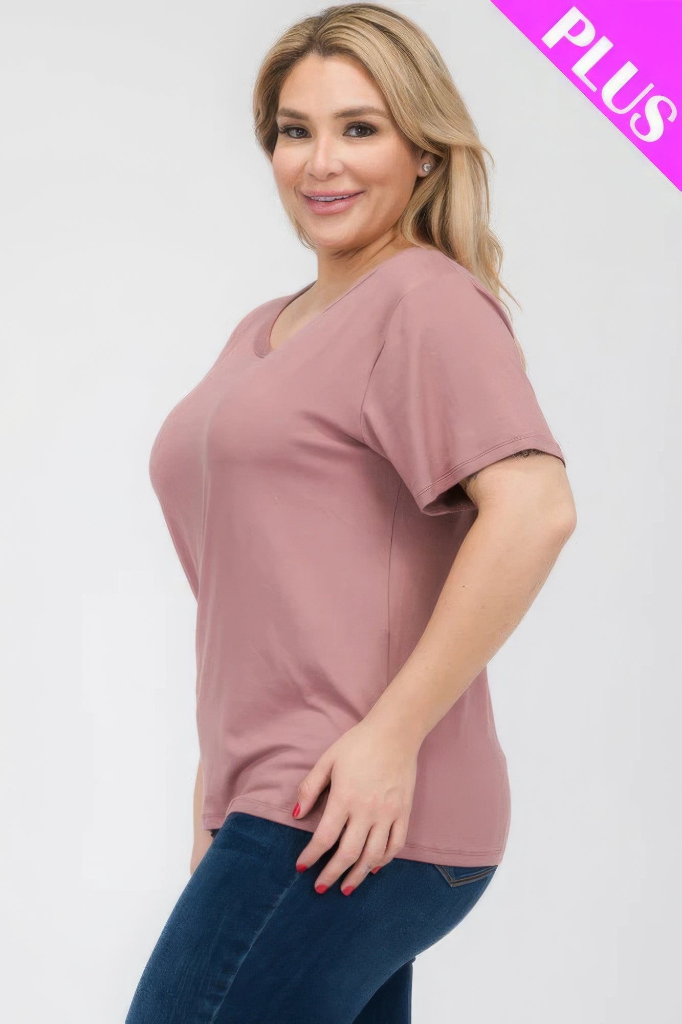 Plus Size Basic Short Sleeve T-shirt - Comfortable perfect fit timeles