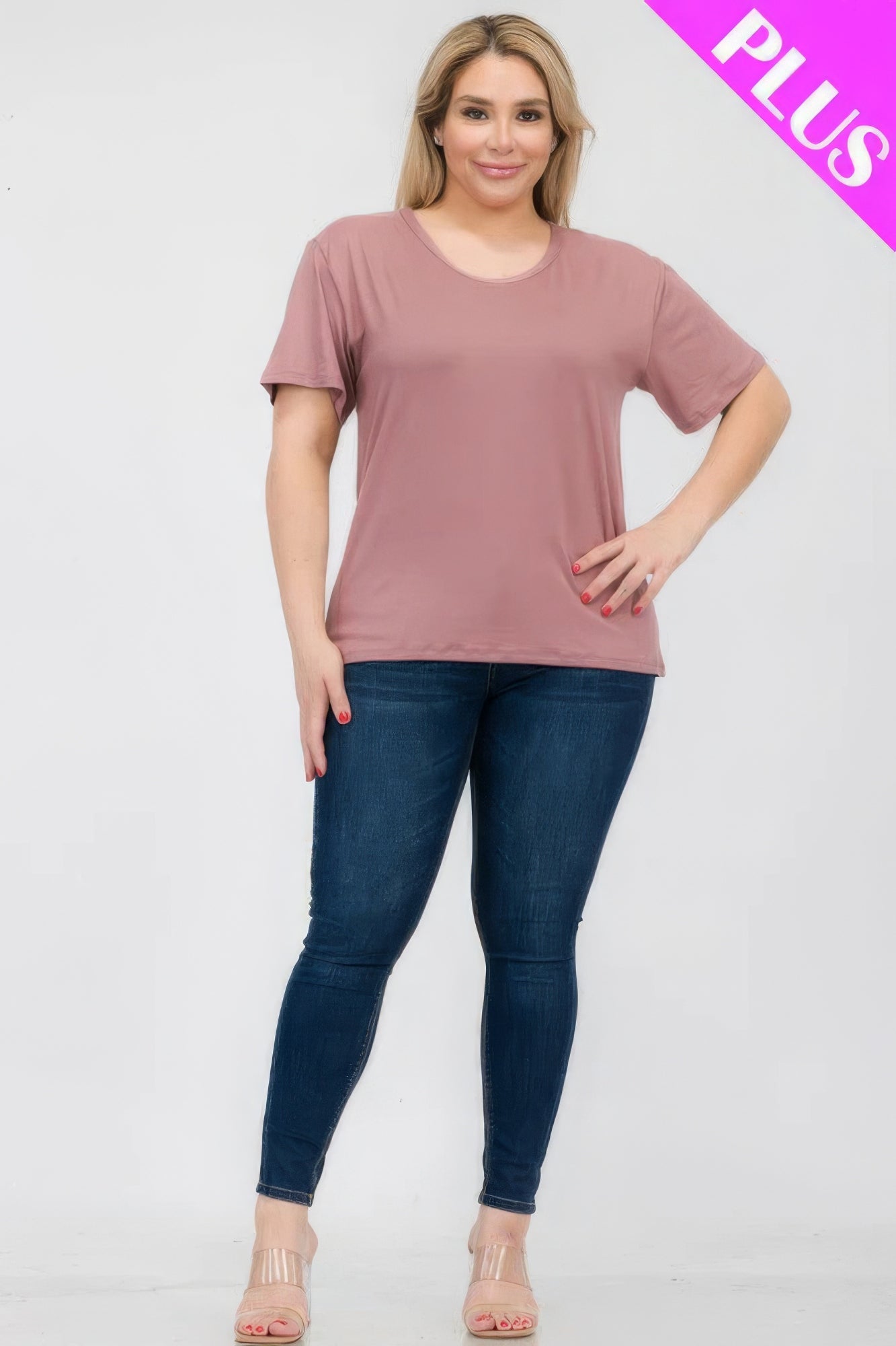 Plus Size Basic Short Sleeve T-shirt - Comfortable perfect fit timeles