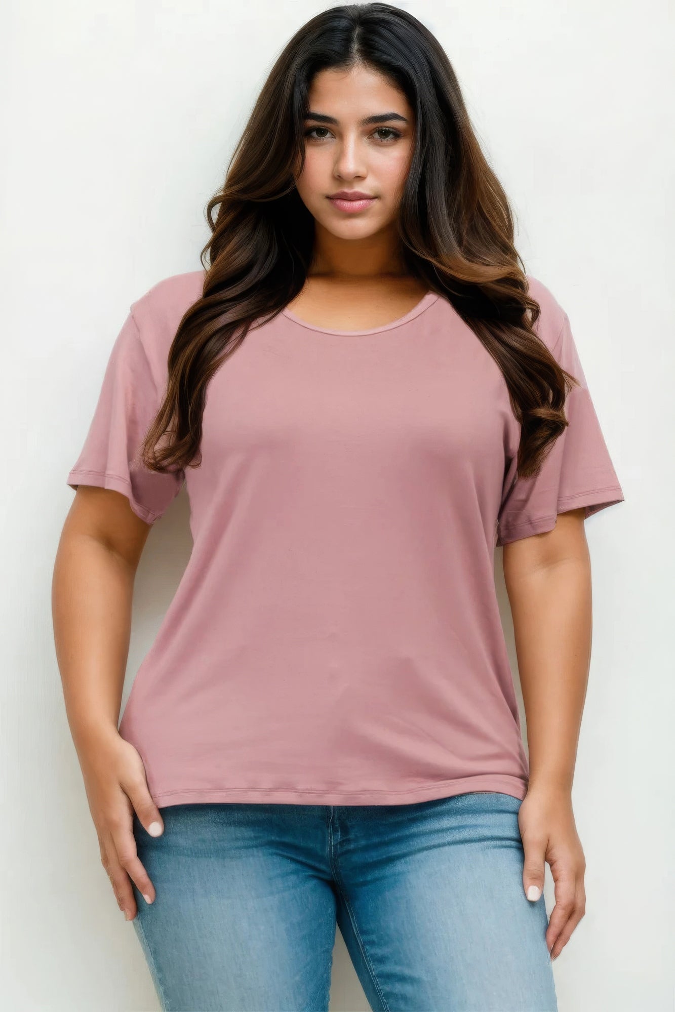 Plus Size Basic Short Sleeve T-shirt - Comfortable perfect fit timeles