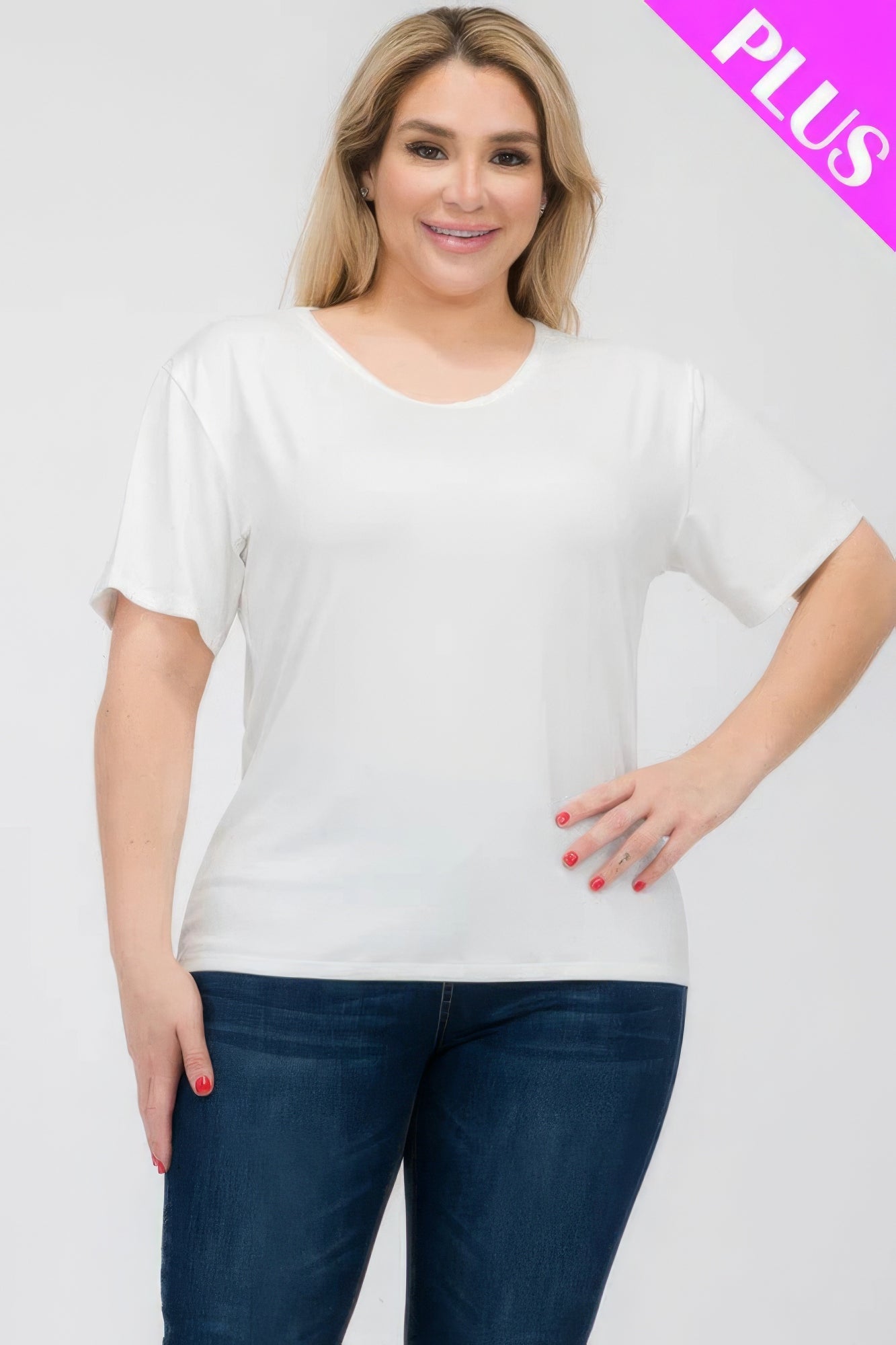 Plus Size Basic Short Sleeve T-shirt - Comfortable perfect fit timeles