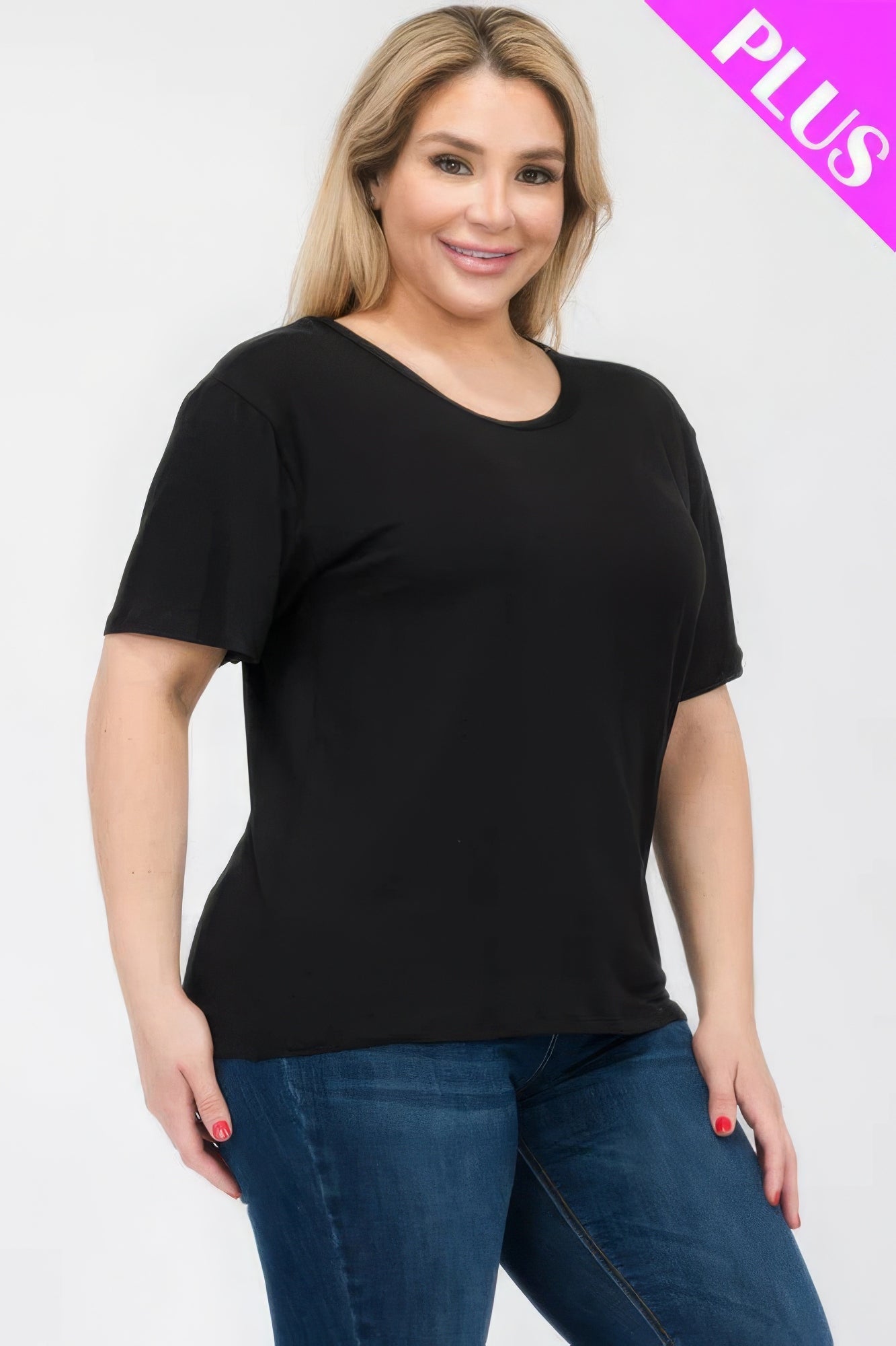 Plus Size Basic Short Sleeve T-shirt - Comfortable perfect fit timeles