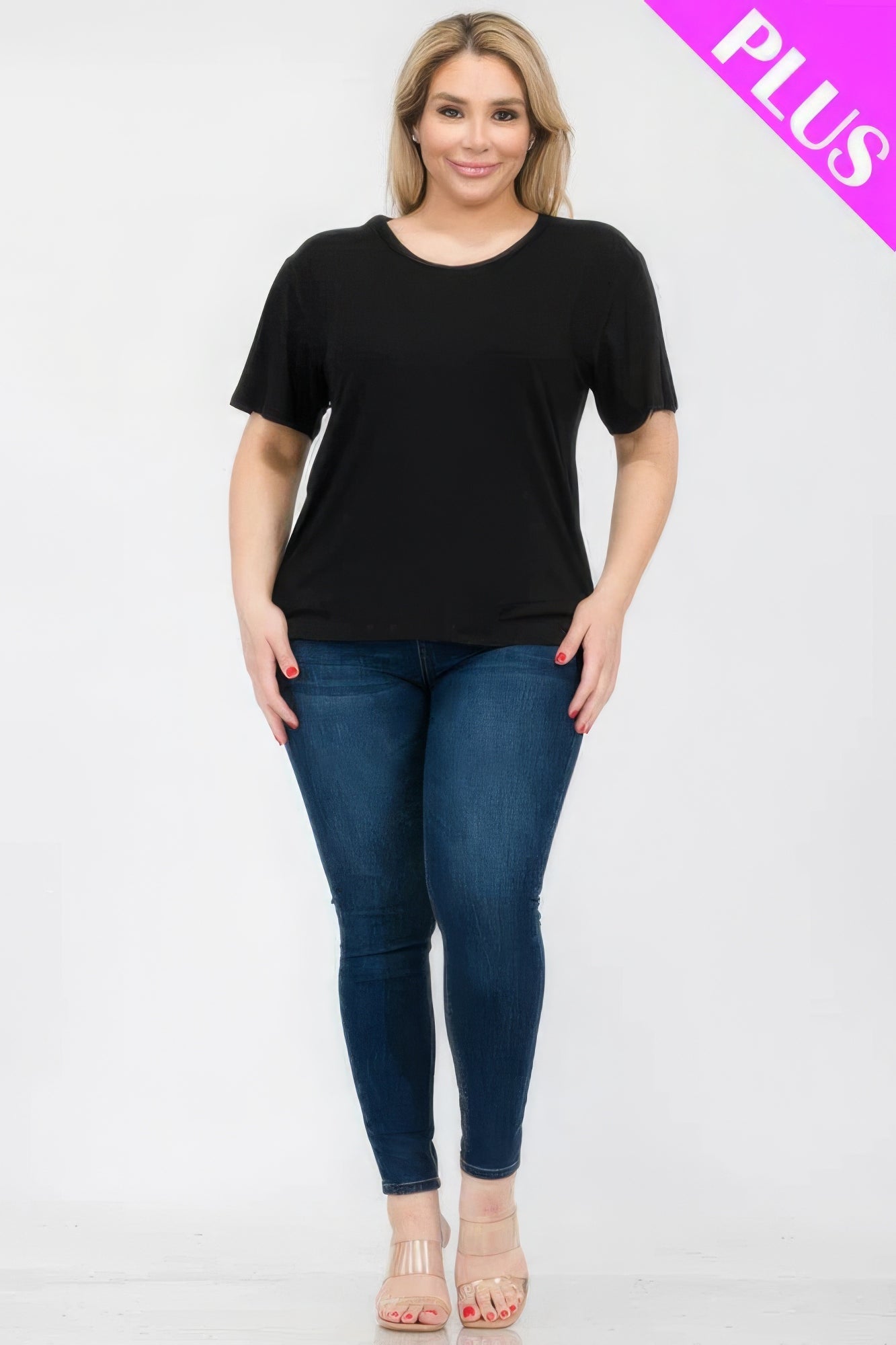 Plus Size Basic Short Sleeve T-shirt - Comfortable perfect fit timeles