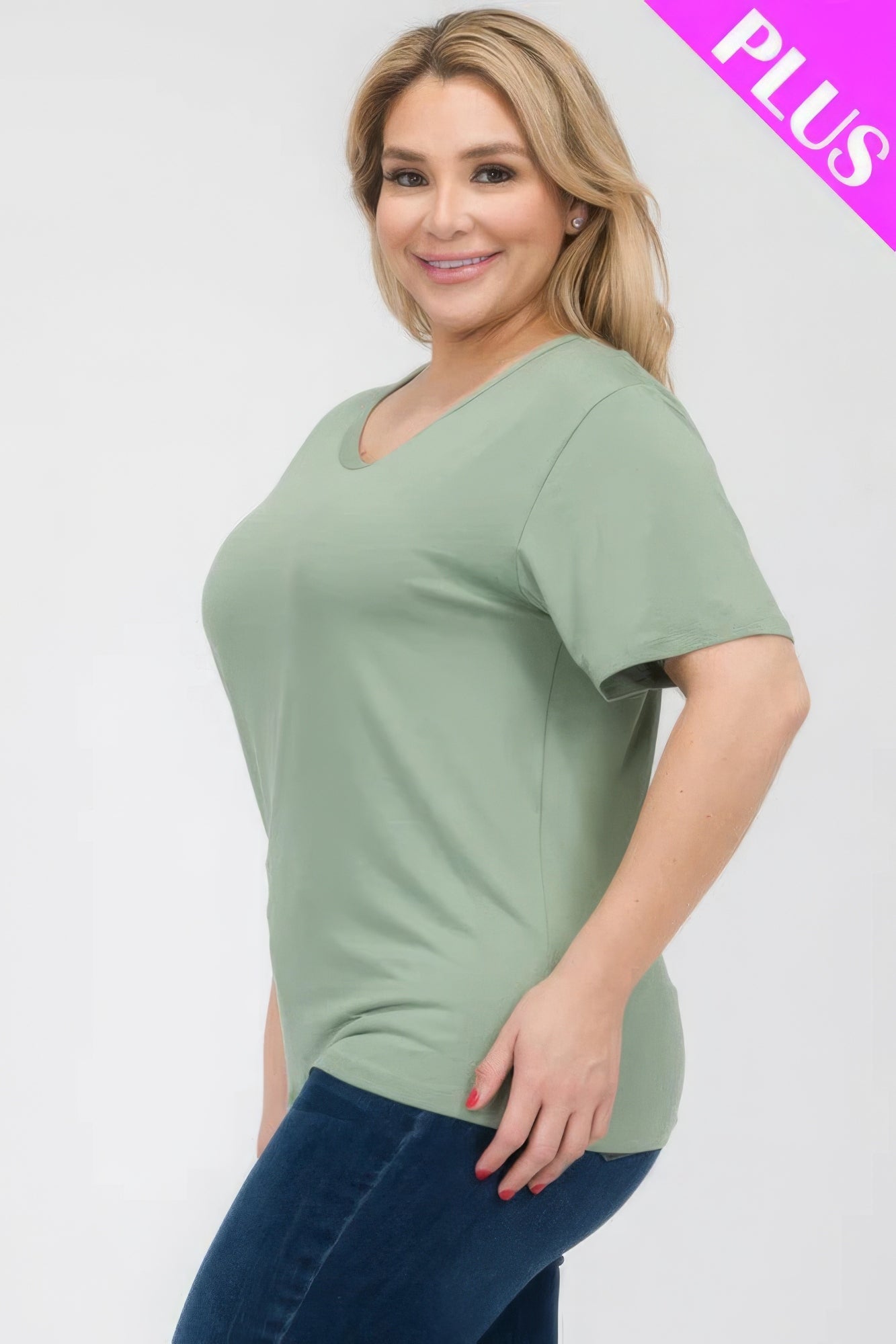 Plus Size Basic Short Sleeve T-shirt - Comfortable perfect fit timeles