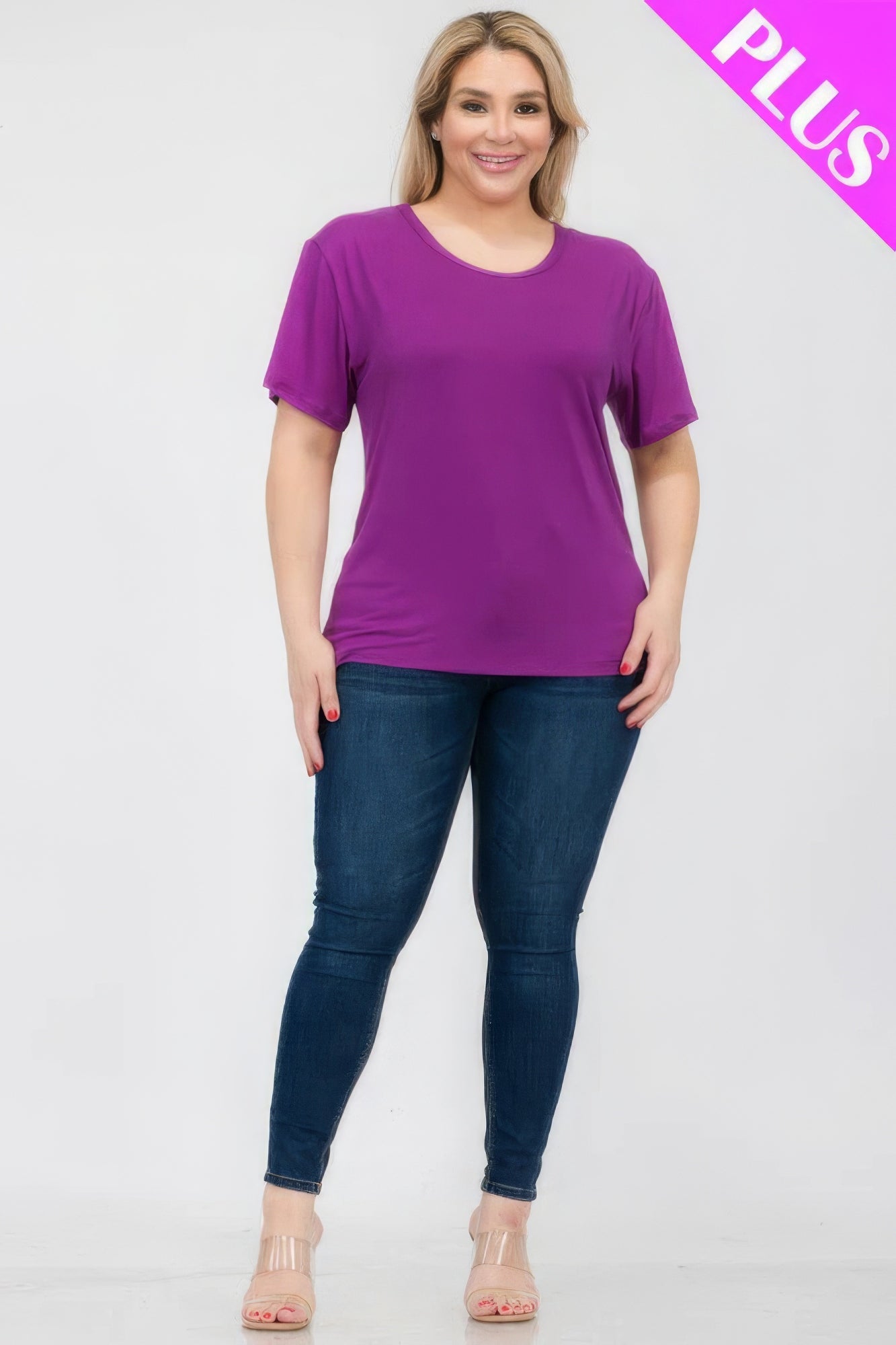 Plus Size Basic Short Sleeve T-shirt - Comfortable perfect fit timeles