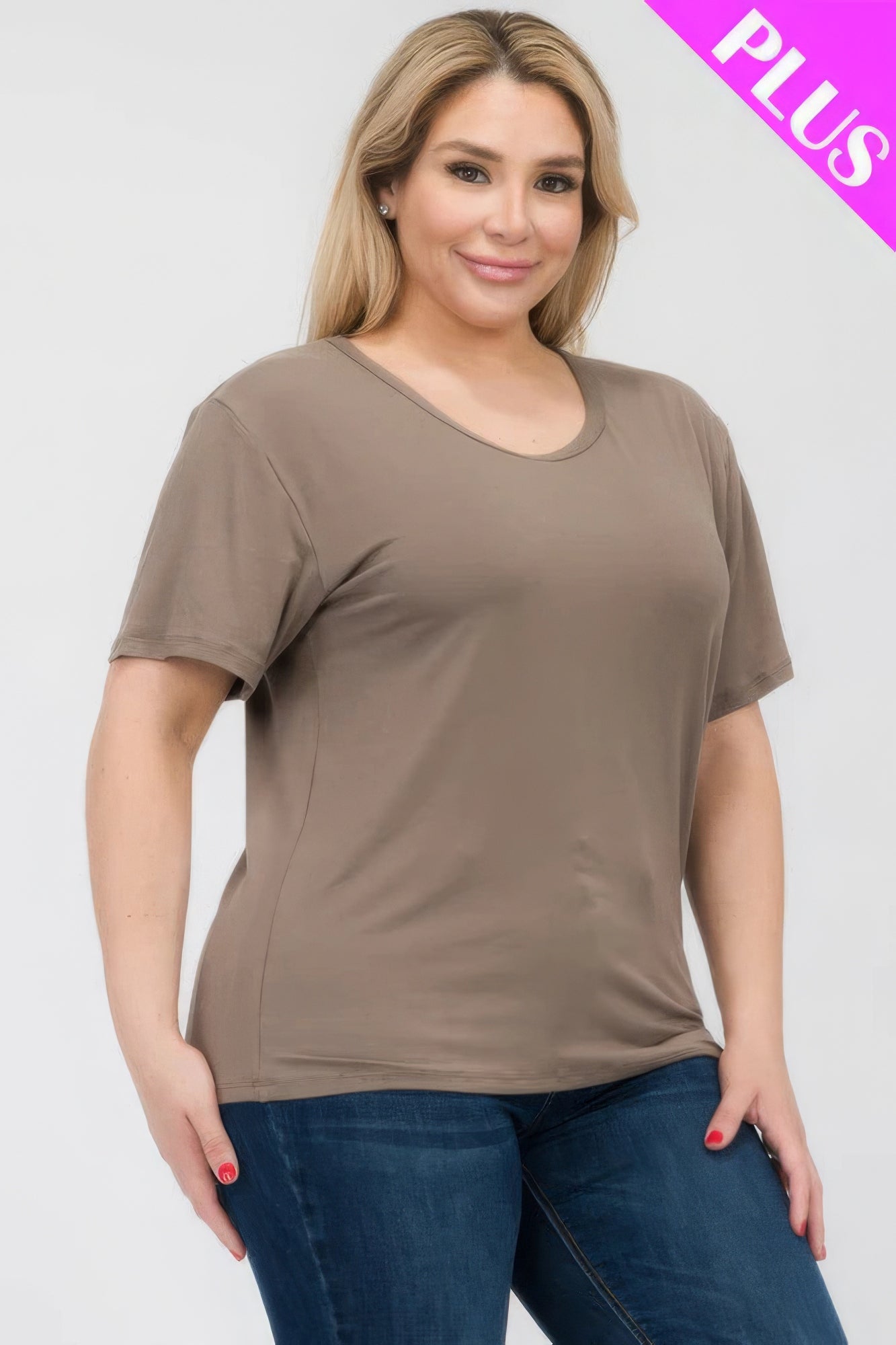 Plus Size Basic Short Sleeve T-shirt - Comfortable perfect fit timeles