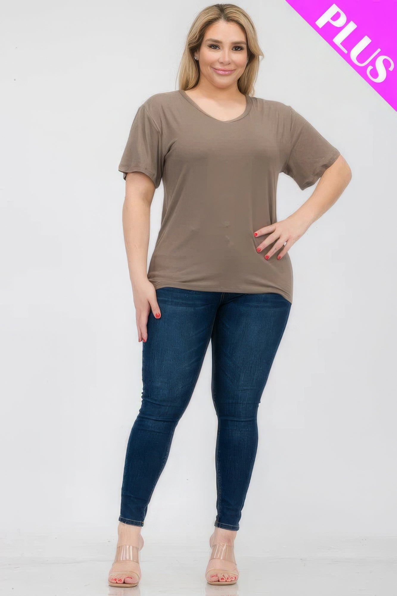 Plus Size Basic Short Sleeve T-shirt - Comfortable perfect fit timeles