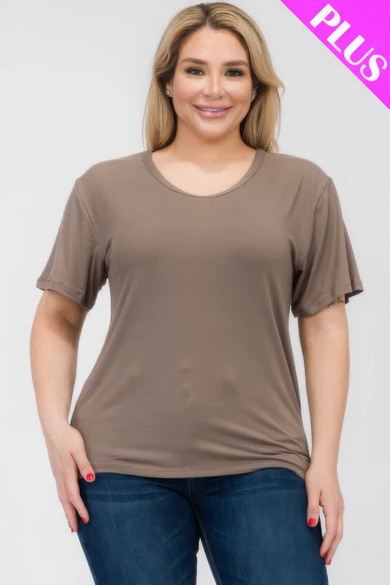 Plus Size Basic Short Sleeve T-shirt - Comfortable perfect fit timeles