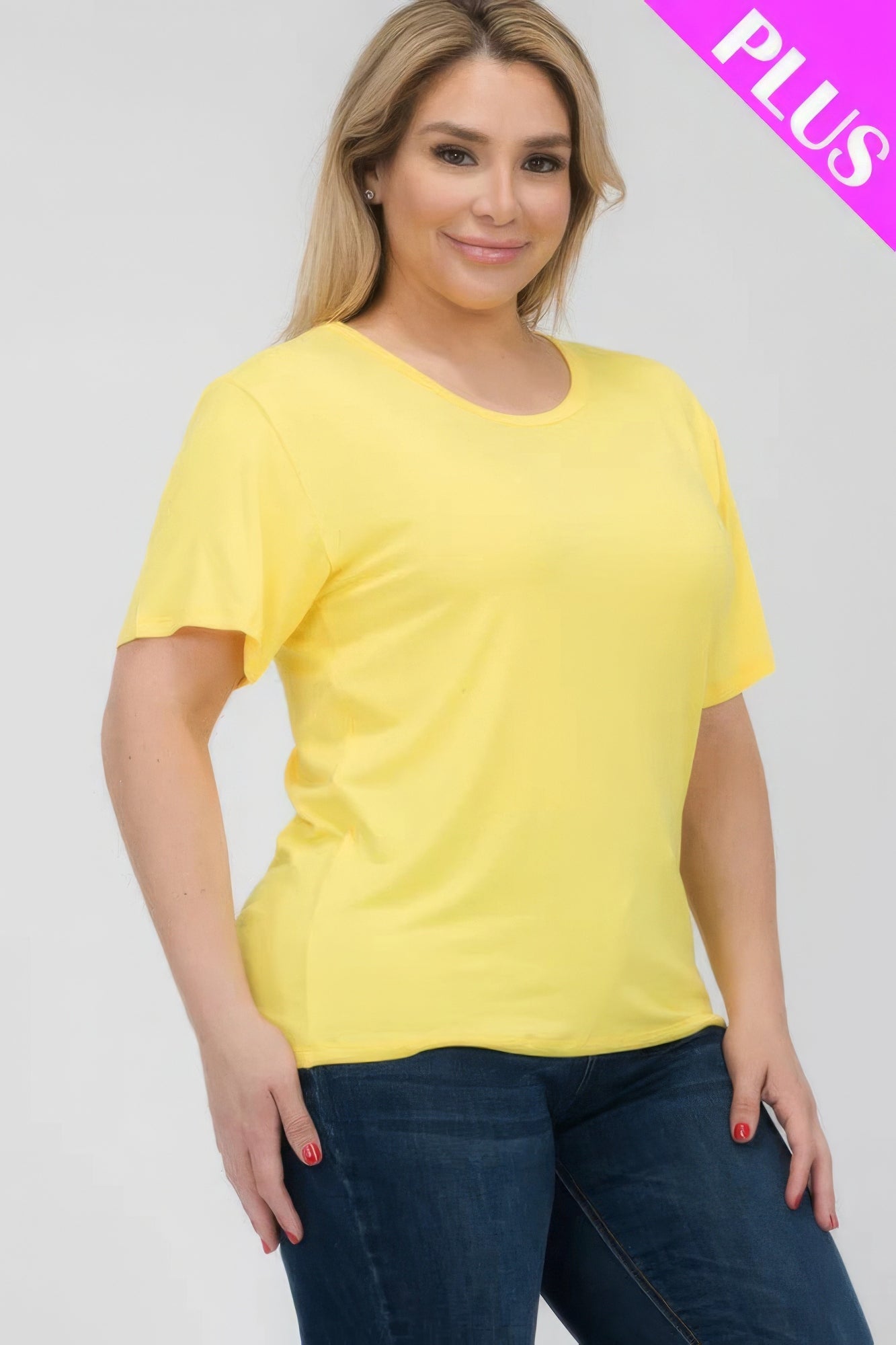 Plus Size Basic Short Sleeve T-shirt - Comfortable perfect fit timeles