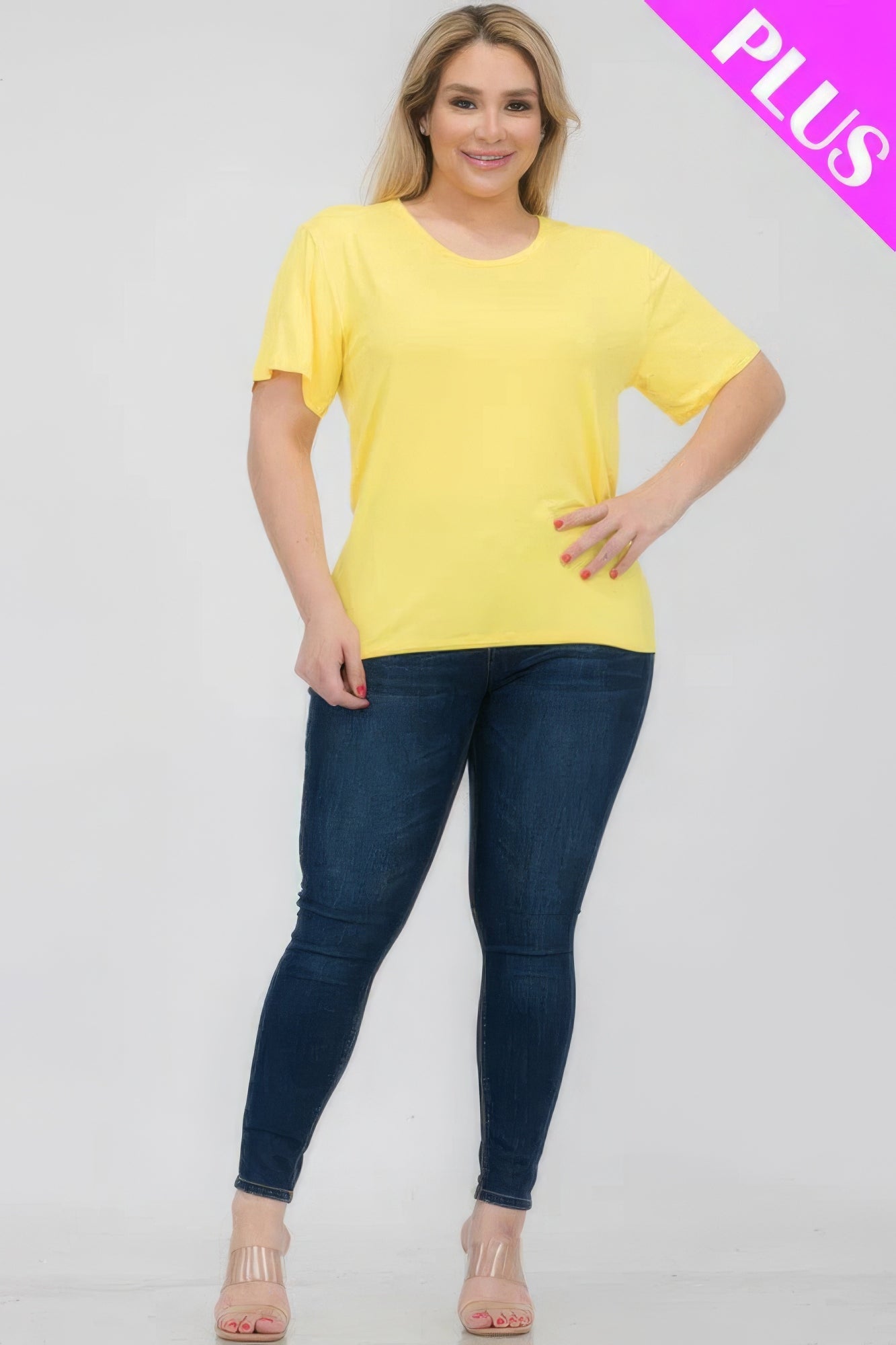 Plus Size Basic Short Sleeve T-shirt - Comfortable perfect fit timeles