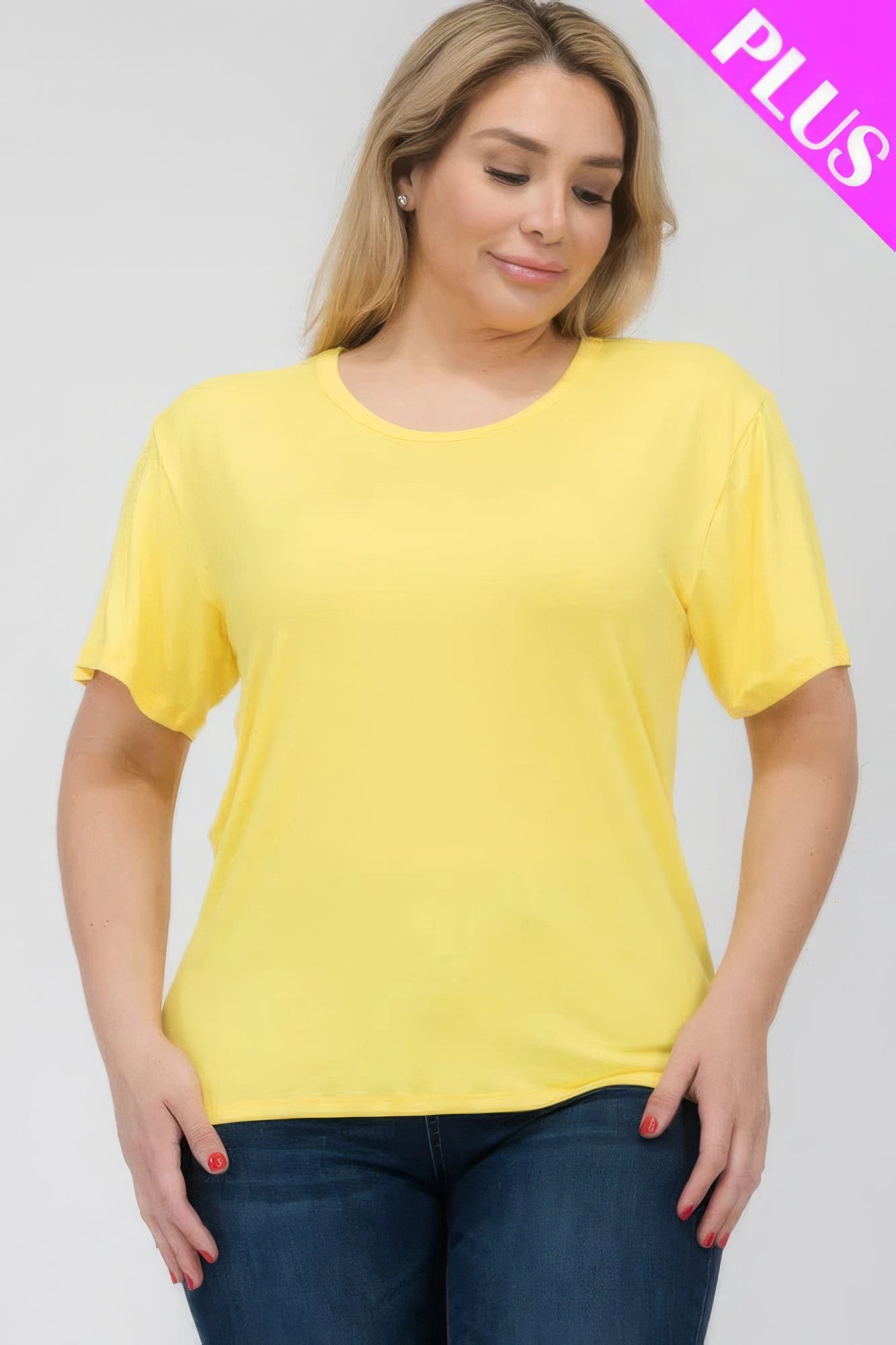 Plus Size Basic Short Sleeve T-shirt - Comfortable perfect fit timeles