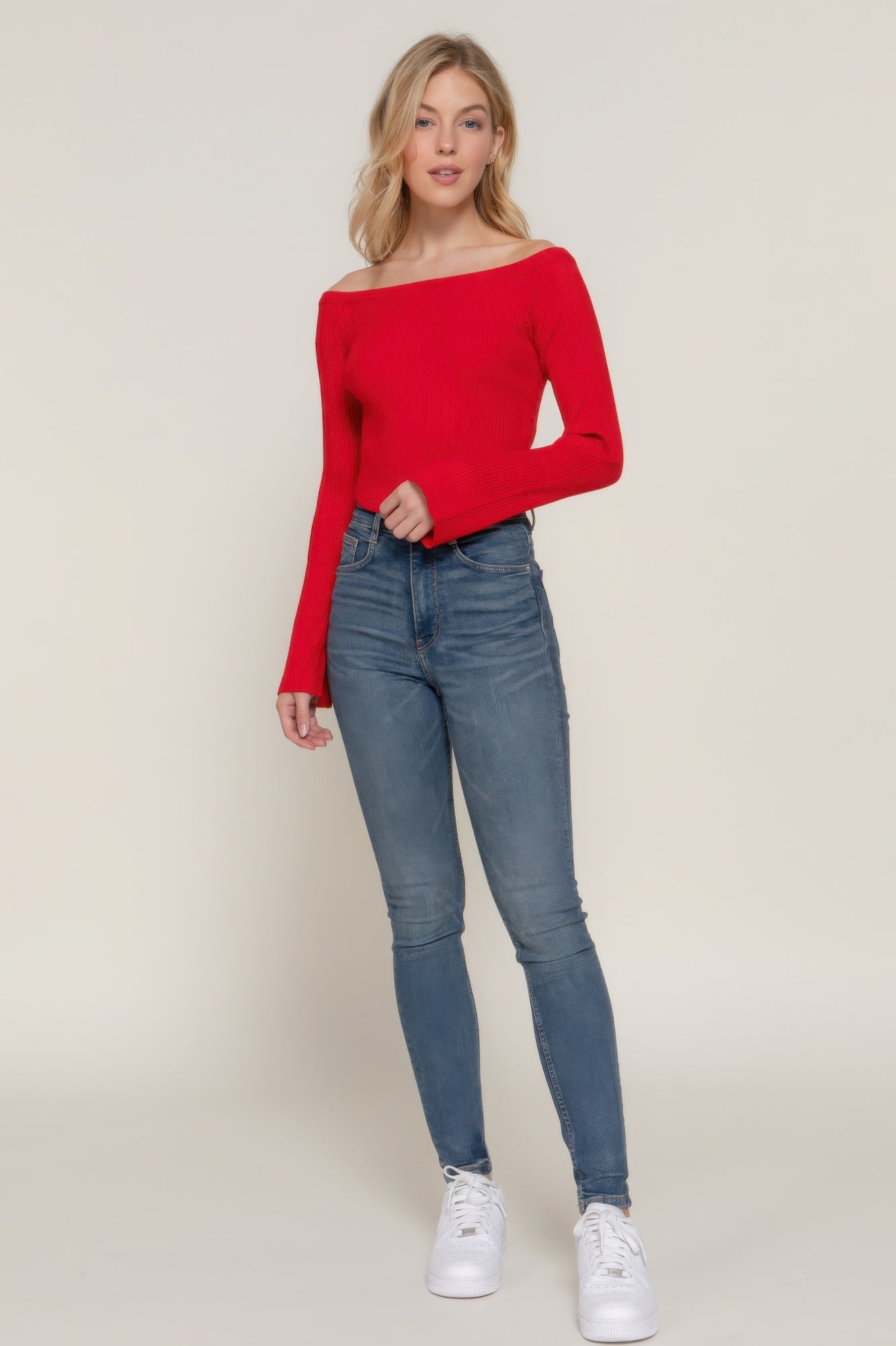 Long Slv Off Shoulder Sweater